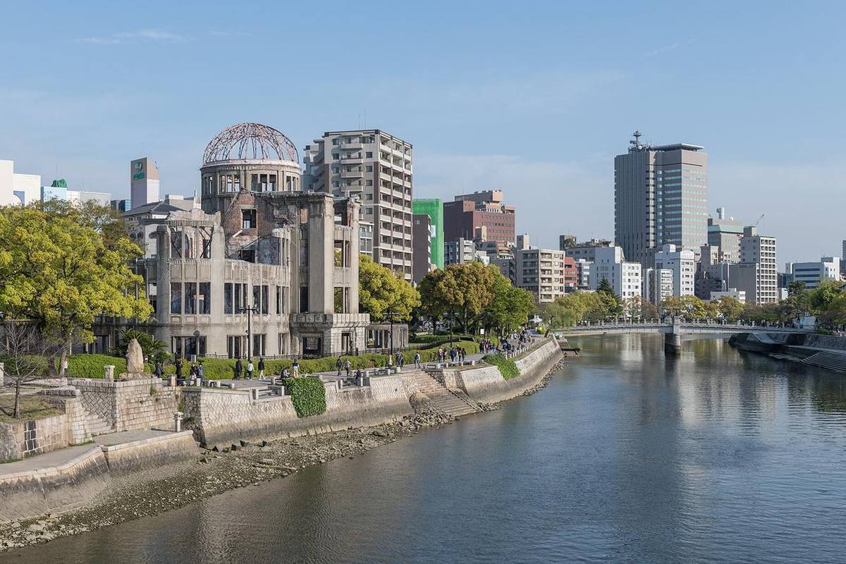 The Atomic Bomb Dome beside the Motoyasu River